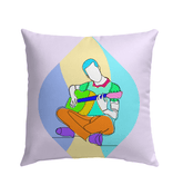 Man Playing Guitar Line Art Outdoor Pillow - Beyond T-shirts